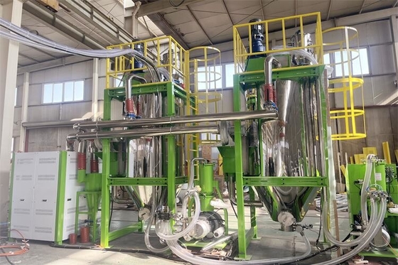 Máy sấy kết tinh nhựa PET 200 - 1000kg có khóa liên động an toàn và làm sạch tự động